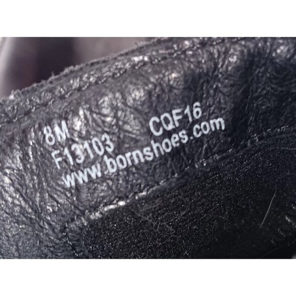 Born Womens Boot Size 8 Short Western Bootie Black Leather Strap Buckles - Picture 12 of 13